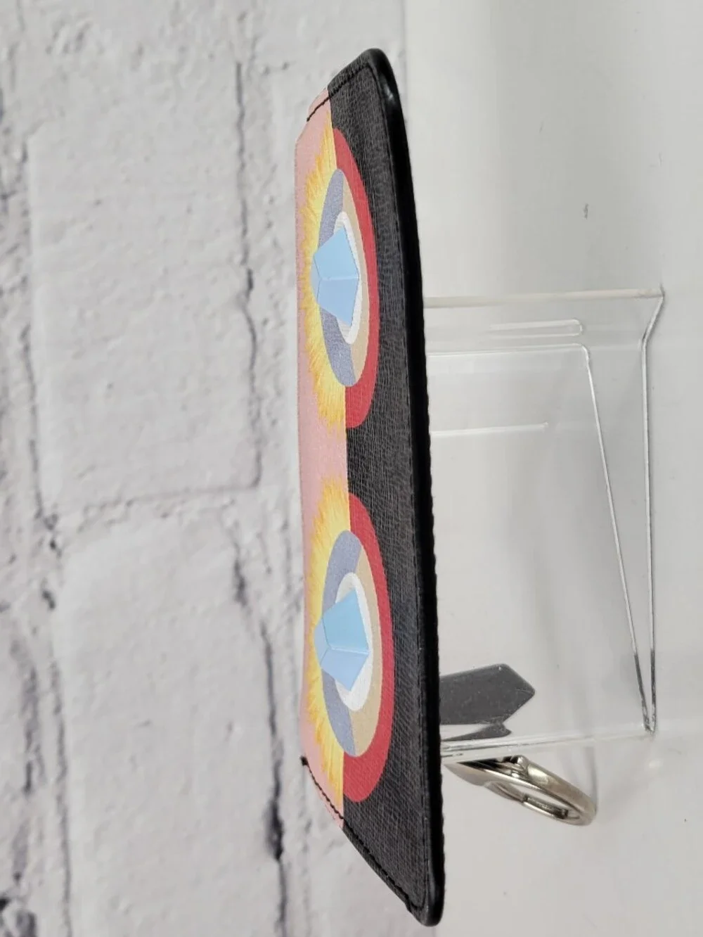 FENDI Hypnoteyes Vitello Leather Keychain Wallet